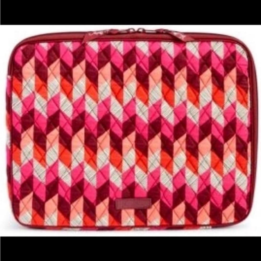 Vera Bradley Pink and Red Quilted Laptop Sleeve